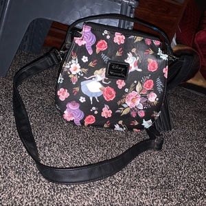 Alice in Wonderland Floral Crossbody Bag